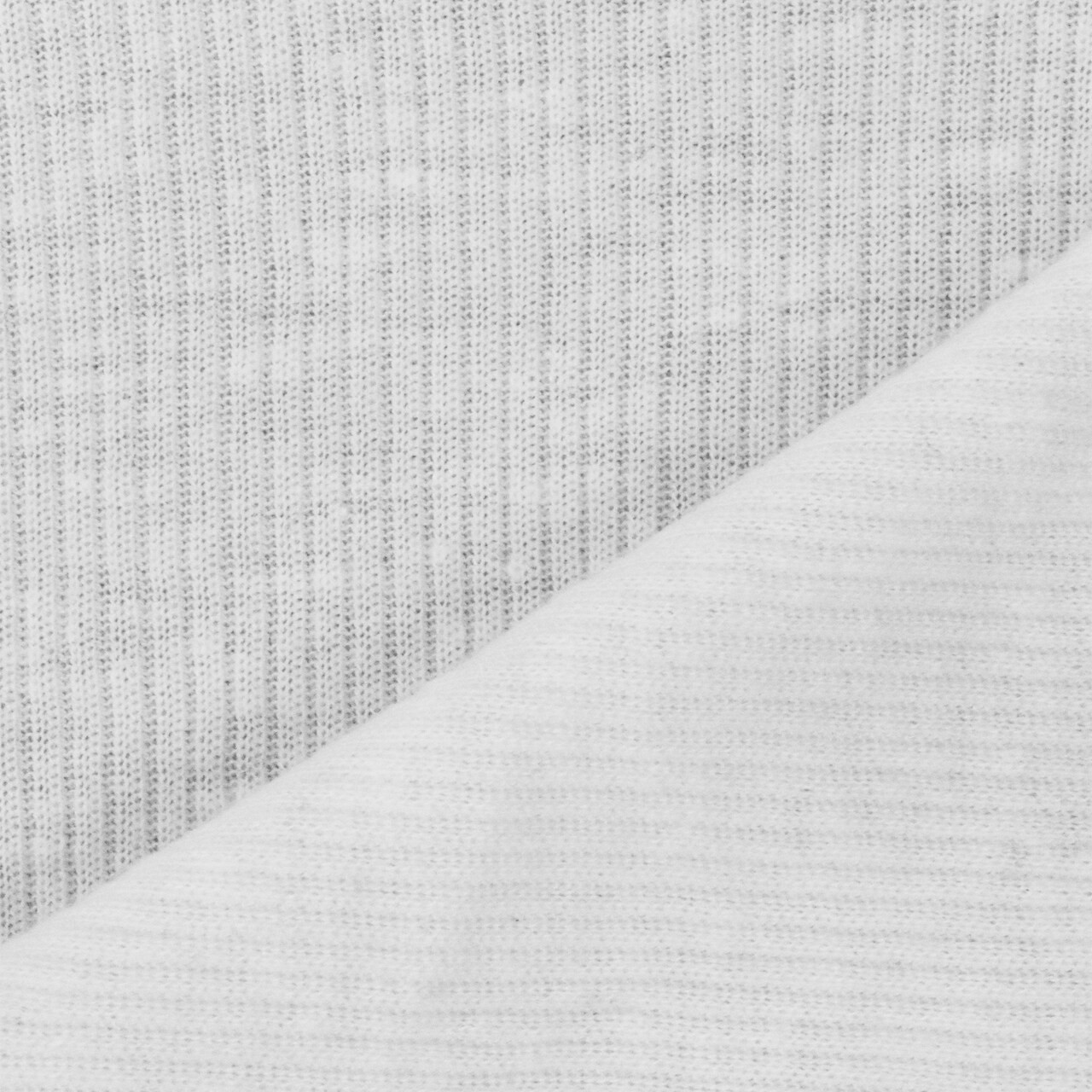 Classic White Texture Stretch 2x2 Rib Knit Fabric By the Yard